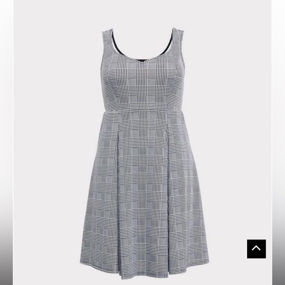 Torrid Houndstooth Skater Scuba Dress 1X